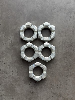 Гайка корончатая, прорезная низкая М30 ГОСТ 5919-73, покрытие цинк