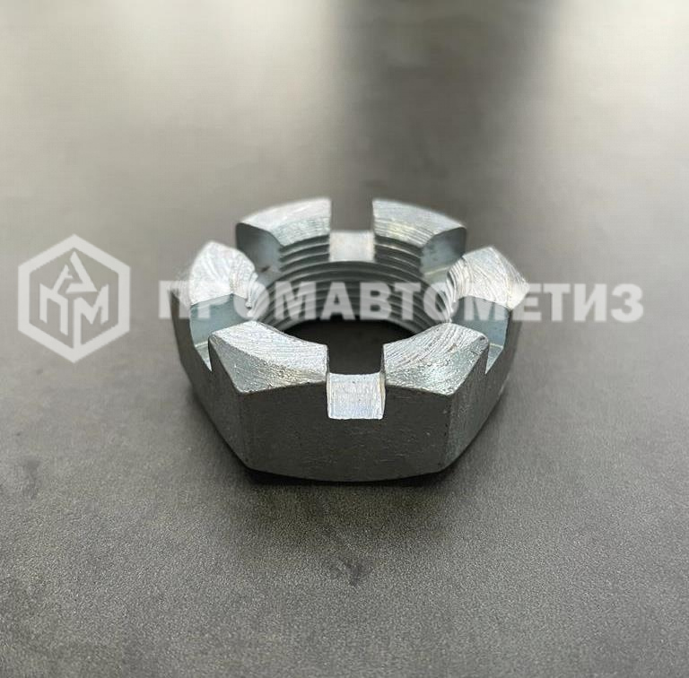 Гайка корончатая, прорезная низкая М22 DIN 937