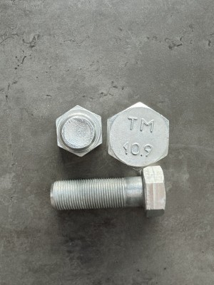 Болт М20х60х1,5 DIN 960 класс прочности 10.9 оцинкованный