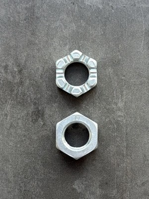 Гайка корончатая, прорезная низкая М20х1,5 ГОСТ 5933-73