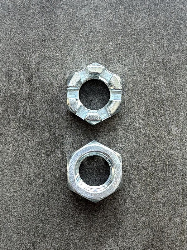 Гайка корончатая, прорезная низкая М14х1,5 ГОСТ 5919-73, покрытие цинк