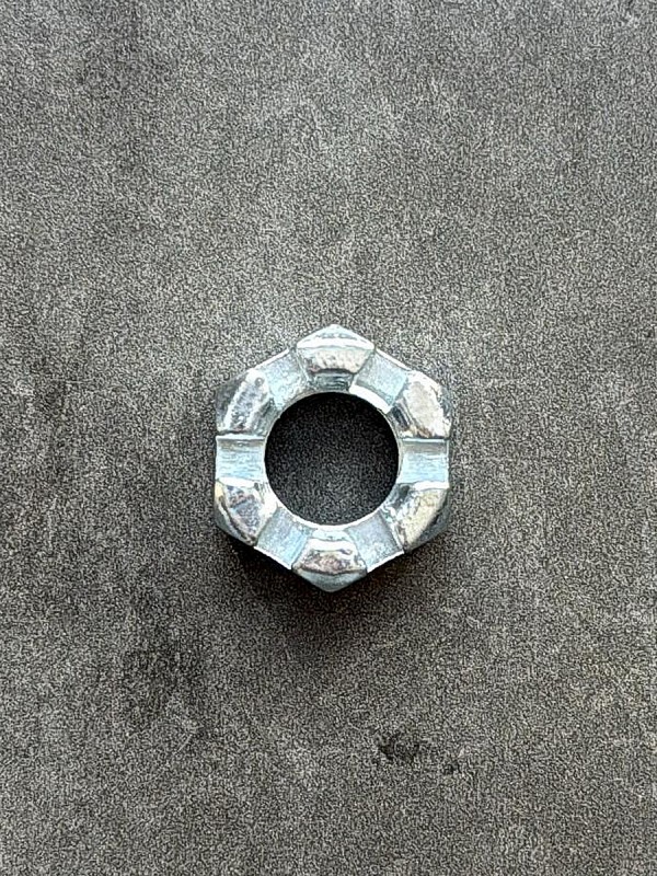 Гайка корончатая, прорезная низкая М16 ГОСТ 5919-73 класс прочности 8, покрытие цинк