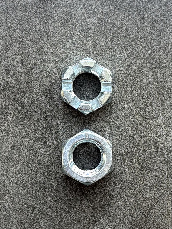 Гайка корончатая, прорезная низкая М16 ГОСТ 5919-73 класс прочности 8, покрытие цинк