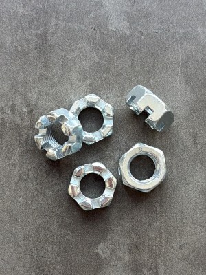 Гайка корончатая, прорезная низкая М16х1,5 ГОСТ 5919-73 , покрытие цинк