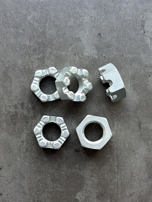 Гайка корончатая, прорезная низкая М18 ГОСТ 5919-73 класс прочности 8, покрытие цинк