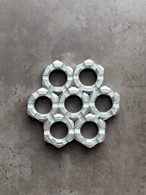 Гайка корончатая, прорезная низкая М27 DIN 937 класс прочности 8