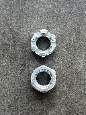 Гайка корончатая, прорезная низкая М14 ГОСТ 5919-73, класс прочности 8, покрытие цинк