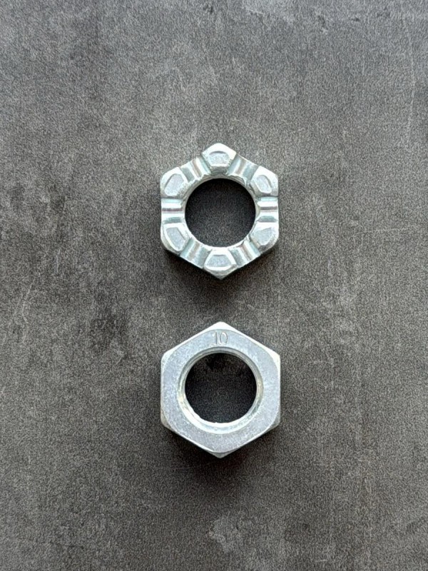 Гайка корончатая, прорезная М20х1,5 ОСТ 37.001.108-75